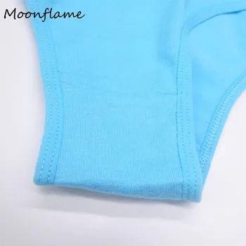 Moonflame 5 vnt./daug 6 vientisos Spalvos Medvilnės Moterų Bikini Thong Apatiniai 86378