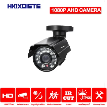 HD 1080P Metalo Mini Kulka Stebėti Kamera Plataus kampo IP66 atsparus Vandeniui IR-Cut Filtras Dienos/Nigh Vizija/Lauko Saugumo Kameros