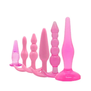 6pcs/set Erotika Minkšto Silikono Analinis Butt Plug Prostatos Stimuliuojantis Masažas Dilator Sekso Žaislai Moterims Gėjų Porų Sekso Produktai