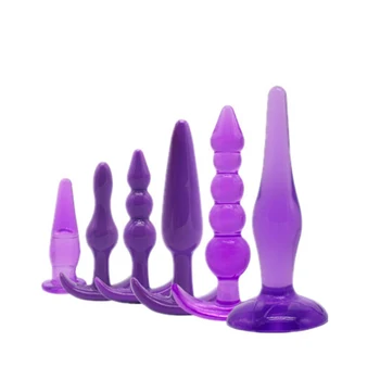 6pcs/set Erotika Minkšto Silikono Analinis Butt Plug Prostatos Stimuliuojantis Masažas Dilator Sekso Žaislai Moterims Gėjų Porų Sekso Produktai