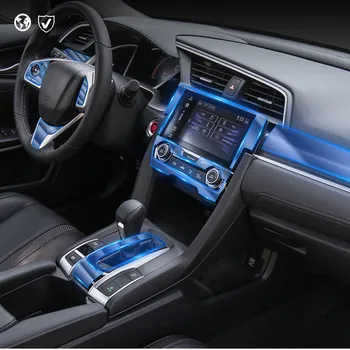 Honda Civic 10 TPU Įbrėžimams Atspariu Anti pirštų Atspaudų Lipdukas Prietaisų skydelį, Navigacijos Ekrano Apsauginės Plėvelės Didelis Elastingumas