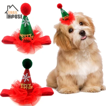 Snailhouse Kalėdų Šuo, Katė Lankelis Skrybėlę Naminių Gyvūnų Prekių Kalėdinis Vakarėlis Kostiumai, Galvos Apdangalai, Kepurės Mažylis Kačiukas Viliojimo Priedai