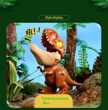 Mini Transformacijos Mielas Dinozauras Q Versija Tyrannosaurus Rex Dilophosaurus Velociraptor Torozauras Kilnojamojo Modelis Veiksmų Pav.