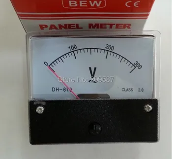 Analoginis Voltų Įtampos Voltmeter Skydelis Metrų AC 0-300V(DH670)