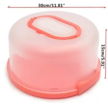 Cake Box Daugkartinio Naudojimo Skaidrus Padidėjęs 6/8/10 Colių Cupcake Nešiojamų Plastikinės Pakuotės, Dėžutės Namų
