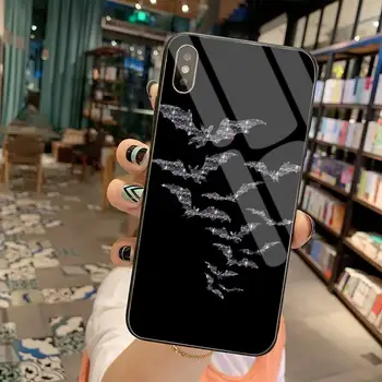 HUAGETOP Goth Vampyras Šikšnosparnis Gotikos Grunge Mielas Telefono dėklas Grūdintas Stiklas iPhone 11 Pro XR XS MAX 8 X 7 6S 6 Plus SE 2020 atveju