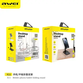 AWEI X11 Telefono, Tablet PC Turėtojas, Sulankstomas Laipsnį Reguliuoti Stalo Turėtojas Stovėti Telefono ragelyje iPad XS Max 