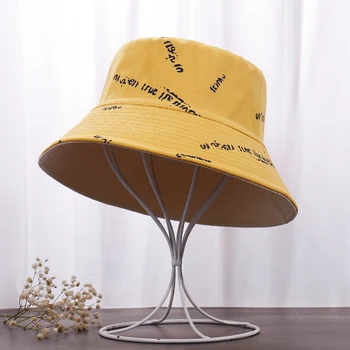 Naujas Mados 2020 Metų Vasaros Bob Chapeu Vyrų Kibiro Kepurę Moterims laiškas Spausdinti Žvejys Bžūp harajuku Panama žvejybos hat