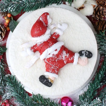 Kalėdų, Kalėdų Slapukas Pelėsių Silikono Formos Minkštas Tortas Dekoravimo Priemonė Gumpaste Sugarcraft Šokolado Formos Bakeware Įrankiai