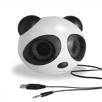 Nešiojamieji Garsiakalbiai Mielas Panda Mini Kompiuteris, USB 2.0 Mažų Garsiakalbių Nešiojamojo Kompiuterio Garsiakalbius, žemų dažnių Garsiakalbius