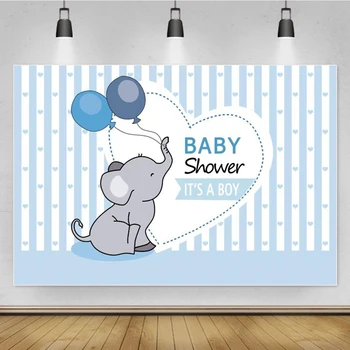 Laeacco Baby Shower Fonas Fotografijai Dramblys Balionų Šalies Šeimos Šaudyti Juostelės Reklama Fotografijos Foną, Photocall