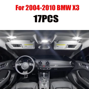 Už 2004-2017 BMW X3 E83 Baltos spalvos automobilių reikmenys Canbus Klaidų, LED Interjero Šviesos Skaitymo Šviesos Rinkinys Žemėlapis Dome Licencijos Lempos