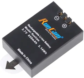 RunCam 850mAh, 3,7 V Nuimamas Fotoaparato Baterija RunCam 2/RunCam 2 4K/taikymo Sritis Cam Lite/taikymo Sritis Cam4K, Li-Ion Akumuliatorius