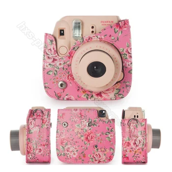 Fujifilm Instax Mini Kamera spalvinga Atveju, Fuji Instax Mini 9 8 Kameros su PU Oda - Blue Rose pink, Miško žalia Rausva