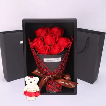 2021 Muilo Gėlių Vonios Muilas Rožių Puokštė Dovanų Dėžutėje Namų Puošmena Vestuvės, Valentino Diena, Motinos Diena