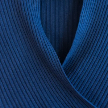 2020 m. Pavasarį Giliai V-kaklo Džemperis Moterims Megztinis Moteriška Viršūnes Elastinga ilgomis Rankovėmis Megzti Sweaterpullover Džemperiai Ponios 15 Spalvų