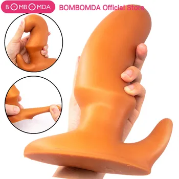BOMBOMDA Golden Horn Super Didžiulis Butt Plug Sunkiųjų Speculum Analinis Kaištis Sekso Žaislai Silikono Prostatos Massager Išangę Stimuliatorius Sekso Parduotuvė