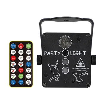 Mini RGB LED Disco Projektoriaus Šviesos Nuotolinio Valdymo KTV Šou Šalis DJ Etape Lempos Uplights Scenos Apšvietimas Šviesos Poveikis