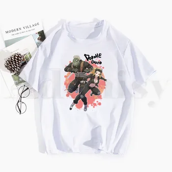 Anime Dorohedoro T Shirts Pavasario Viršūnių Tees Vyrai Moterys Trumpomis Rankovėmis Atsitiktinis Marškinėliai Streetwear Juokinga