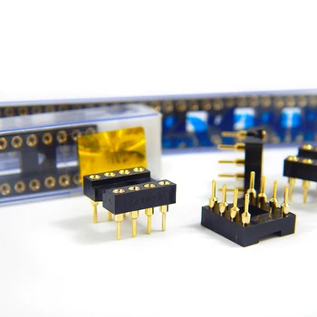 Hifivv garso hifi 8 smeigtukai DIP 8 IC lizdas op amp lizdas aukso bazės Sėdynės Importo paauksuoti 10 vnt 8-pin kojų IC chip lizdas