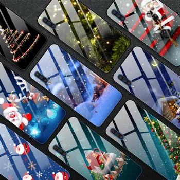 Kalėdų Atveju, Samsung Galaxy A30S A20E Atveju Stiklas Sunku Galinį Dangtelį Atveju 