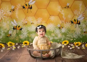 Aukso blizgučiai bičių fonas fotografijai naujagimiui portretas fone fotostudija tiekimą šalies apdaila prop