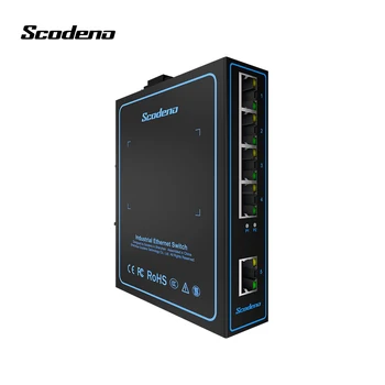 Industrial Ethernet Switch spartūs 5 Port 10/100Base-T, pagal DIN IP40