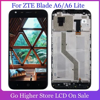 Už ZTE Blade A6/A6 Lite LCD Ekranas ir Touch Screen Surinkimas, Remontas, Dalys Su Rėmu+ Įrankiai ZTE Blade A0620 A0622