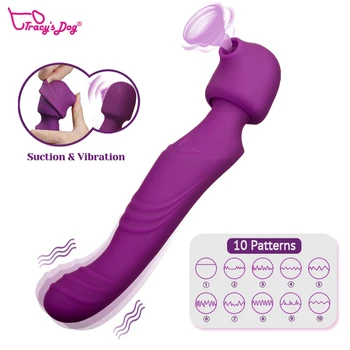 Tracy ' s Dog Klitorio Čiulpti Vibratorius G-taško Stimuliacija & Vibratorius Massager Dvivietis Vadovas Vibratoriai Seksualinės Erotinis Sekso Žaislai