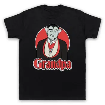 Senelis Munster Komiksų Stiliaus Munsters Retro TV marškinėliai Vyrams trumpomis Rankovėmis Medvilnės O-Kaklo Tees
