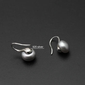 Mados aukštos kokybės perlų auskarai Aukštos Blizgesys Perlų papuošalai Klasikinis 925 sidabro auskarai moterims Šalis vestuvių auskarai