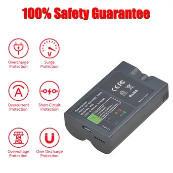 Batmax 6700mAh RV4 Įkrovimas naudojant USB Kabelį Žiedas Vaizdo Doorbell 2,Žiedas styroti Cam Saulės Pakeisti V4,Vaizdo Doorbell 3 Plus