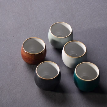 LUWU keramikos patys puodeliai rinkinys, 5 puodeliai kinijos kung fu taurės rinkiniai drinkware 50ml