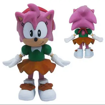 OHMETOY 6pcs Sonic The Hedgehog Veiklos, Žaislų, Paveikslas Uodegos Km Prower Amy Rose Knuckles, kad Echidna Kokybės Užtikrinimo