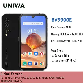 Blackview BV9900E Gel P90 IP68 Vandeniui Patikima Išmanųjį telefoną 6GB+128GB NFC 