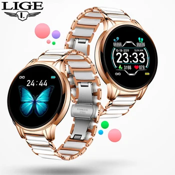 LIGE Luxury Smart Watch Moterų Vandeniui Sporto Fitness Tracker 