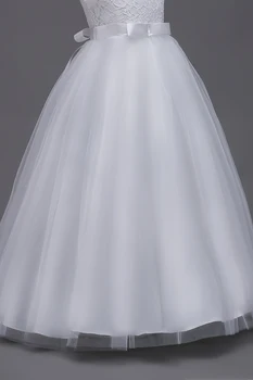 Sandėlyje Princesė Baltos Spalvos Gėlių Mergaičių Suknelės Mergaičių Inscenizacija Suknelės, Pirmosios Komunijos Suknelės, Vakaro Suknelės, Šaliai