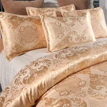 Naujas Aukso Žakardo Patalynės Karalienės Dydžio Antklode Patalynė Aukštos Kokybės Prabangių Namų Tekstilė