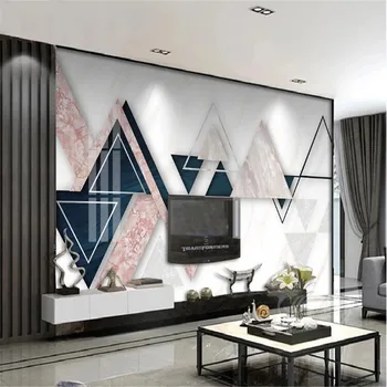 Milofi užsakymą 3D spausdinimo tapetai, freskos naujas, modernus minimalistinio geometrinis marmuro raštas namų puošybai fono sienos