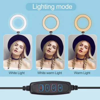 Fotopal Vaizdo Šviesos Pritemdomi LED Selfie Žiedas Šviesos USB Žiedas Lempos Fotografija-Šviesa Telefono Laikiklis, Trikojis Stovas, Skirtas Tik Tok