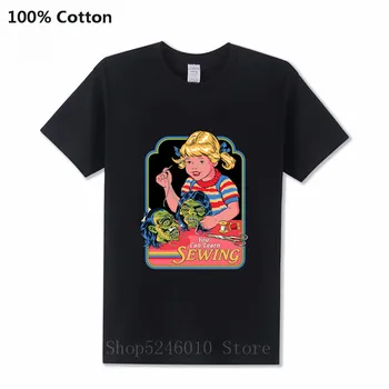 80-ųjų, 90-ųjų Derliaus Svetimas Dalykų Marškinėlius Harajuku Streetwear Galite Sužinoti, Siuvimo Spausdinti marškinėliai Hip-Hop Demonas Marškinėliai korėjos Tees
