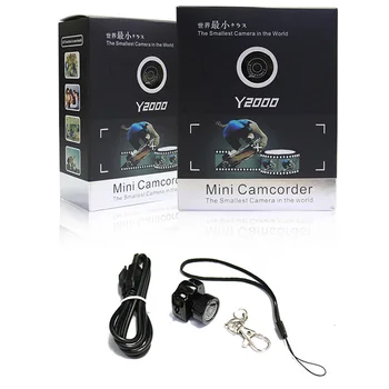 Y2000 HD Super Mini Kamera Portable DV Saugumo Priežiūros Diktofonas, vaizdo Kamera Balso Suveikus Judesio Aptikimo Kišenėje Kameros