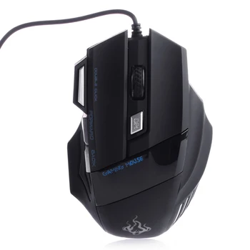 Laidinio Žaidimų Pelės 5500 DPI 7 Mygtukai LED USB Optinė Laidinė Pelė Mouse Pro Gamer