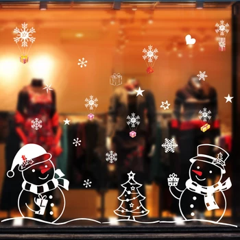 50x70cm Aišku, Balto Sniego, Kalėdų Dekoracijos Namuose Naujųjų Metų Kambarį Stiklo Fone Dekoratyviniai Lipdukai