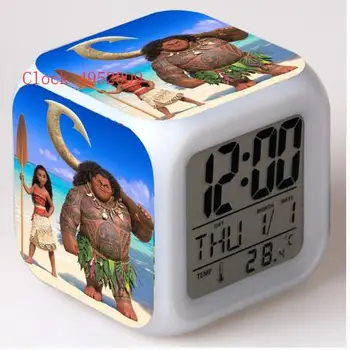 Moana skaitmeninis laikrodis, Elektroninis laikrodis-žadintuvas, Vaikams, Žaislų, Animacinių filmų led laikrodis Šalis gimtadienio Dovanų stalo reveil wekker