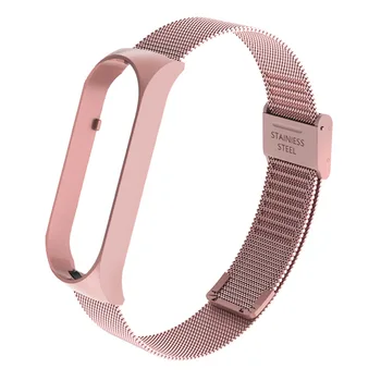 Smart Sporto Dirželis Xiaomi Mi Juosta 5 Mielas Rose Pink Metalo Apyrankė Universalus Nerūdijančio Plieno Apyrankė Mi Juosta 5