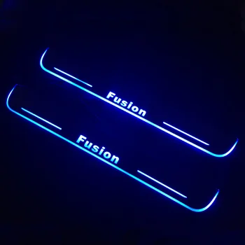 SNCN LED Automobilių Nusitrinti Plokštės Apdaila Pedalo Durų Slenksčio Kelias Juda Sveiki atvykę Šviesos Ford Fusion 2016 2017 2018 Priedai