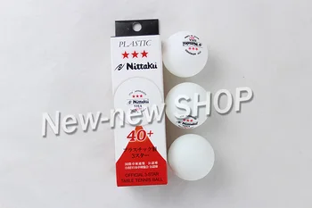 3balls/1box Originali Nittaku ITTF patvirtintas 3-Žvaigždučių PRIEMOKA 40+ Stalo Teniso Kamuoliukai Premium Plastiko Kamuolys