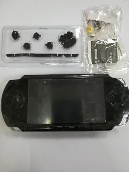 Black PSP 1000 PSP1000 1xxx Žaidimų Konsolės pakeitimo pilnas korpusas su lukštais padengti atveju su mygtukų rinkinys