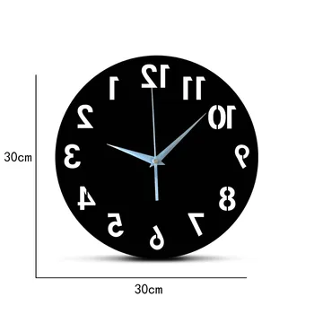 Naujas atvykti 3D akrilo veidrodis sieniniai laikrodžiai kvarco Adata žiūrėti šiuolaikinės horloge skaitmeninės skaičius laikrodis namų dekoro lipdukai Vieno Veido